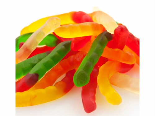 Gummi Worms Fruit Flavor bulk gummy candy 2 pounds Perspective: front