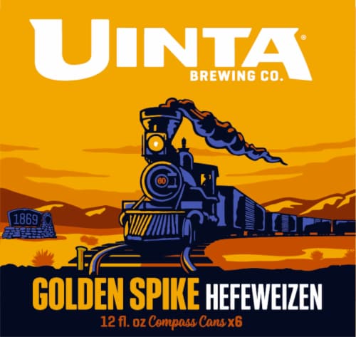 Uinta Golden Spike Hefeweizen Perspective: front
