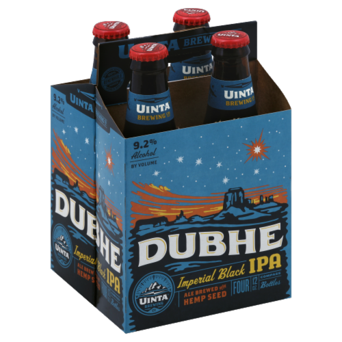 Uinta Brewing Co. Dubhe Imperial Black IPA Perspective: front