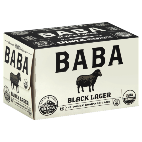 Uinta Brewing Co. Baba Black Lager Perspective: front