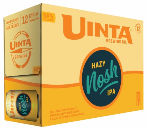 Uinta Brewing Co. Hazy Nosh IPA Beer Perspective: front