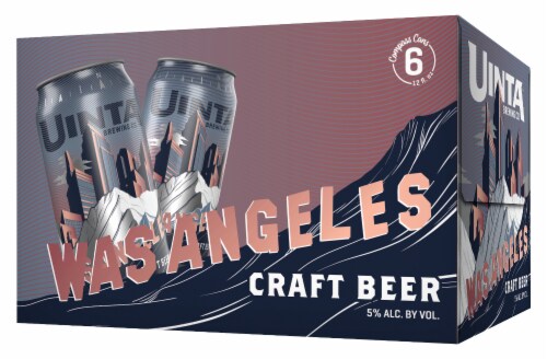 Uinta Brewing Co. Was Angeles Pilsner Beer Perspective: front