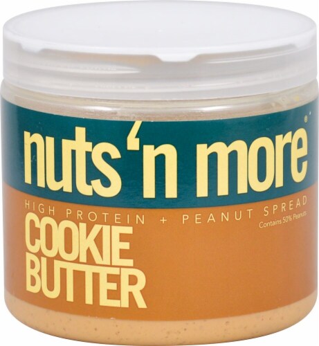 Nuts N More  High Protein Peanut Spread   Cookie Butter Perspective: front
