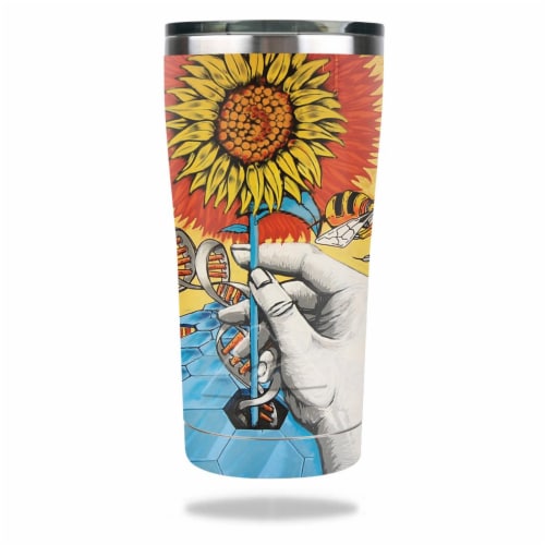 MightySkins OZTUM2017-Sunflower Dna Skin for Ozark Trail 20 oz Tumbler 2017 - Sunflower Dna Perspective: front