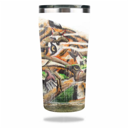 MightySkins OZTUM2017-Tiger Eyes Skin for Ozark Trail 20 oz Tumbler 2017 - Tiger Eyes Perspective: front
