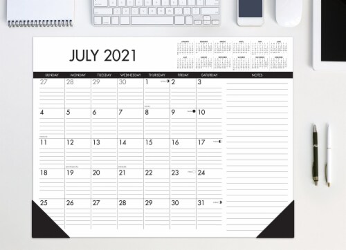 Black White 22 x 17 Large Monthly Deskpad Calendar 1 Kroger