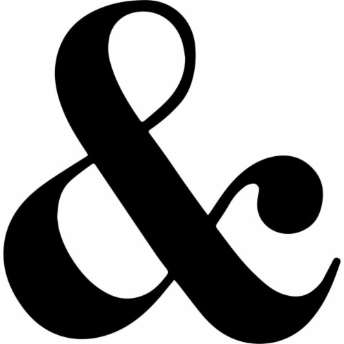 Foreman Metal Works ANDSYMBOL-16-BLACK Ampersand Design 14 Gauge Solid  Powder Coated Steel Wa, 1 - Kroger