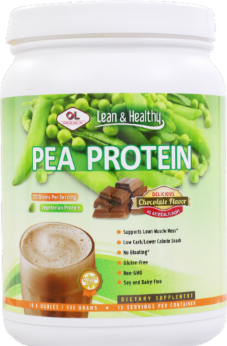 Olympian Labs Lean & Healthy Chocolate Pea Protein Perspective: front
