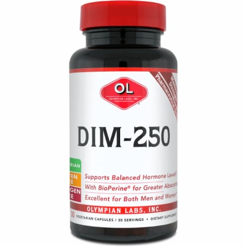 Olympian Labs DIM 250mg Vegetarian Capsules Perspective: front