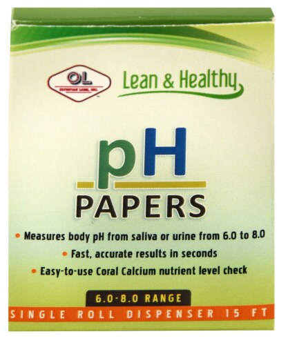 Olympian Labs  Lean & Healthy pH Papers 6.0-8.0 15 ft Perspective: front