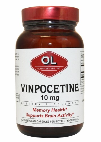 Olympian Labs Vinpocetine Dietary Supplement Vegetarian Capsules 10mg Perspective: front