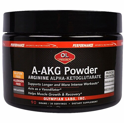 Olympian Labs  A-AKG Powder   Unflavored Perspective: front