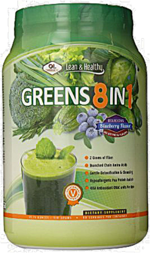 Olympian Labs Greens Protein 8 in 1 Powder Perspective: front