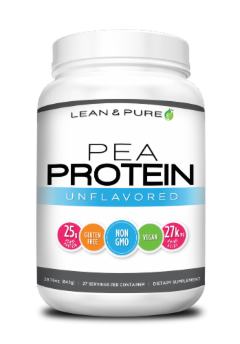 Lean & Pure Unflavored Pea Protein Dietary Supplement Perspective: front