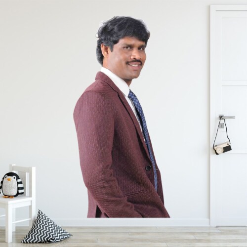 VWAQ Indian Man Smiling Funny Wall Decal - FWP2, 1 - Harris Teeter