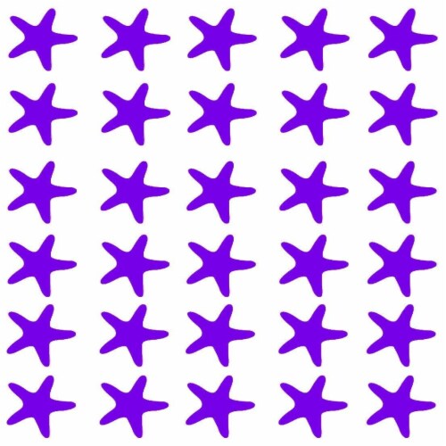VWAQ Sea Star Wall Art Beach Decor - Starfish Nautical Wall Decal - Seastar - 30 Pack Perspective: front