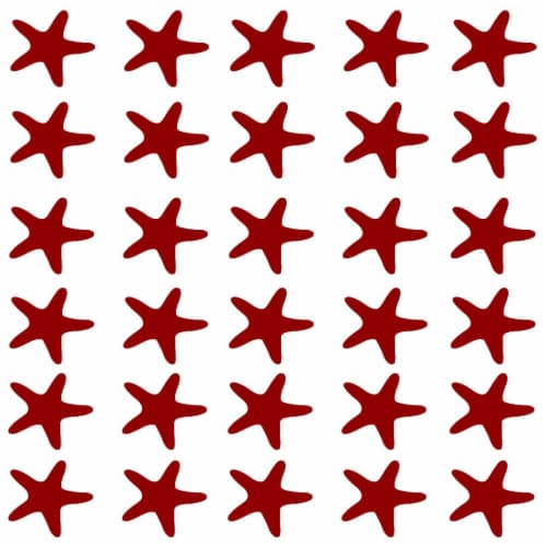 VWAQ Sea Star Wall Art Beach Decor - Starfish Nautical Wall Decal - Seastar - 30 Pack Perspective: front