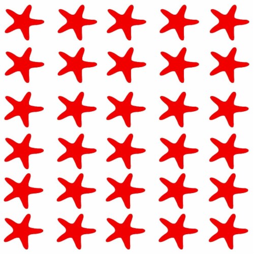 VWAQ Sea Star Wall Art Beach Decor - Starfish Nautical Wall Decal - Seastar - 30 Pack Perspective: front