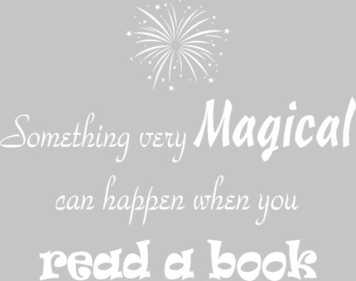 VWAQ Something Very Magical Can Happen When You Read A Book Classroom Reading Wall Decals Perspective: front
