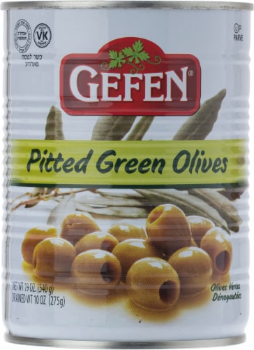 Gefen® Pitted Green Olives Perspective: front