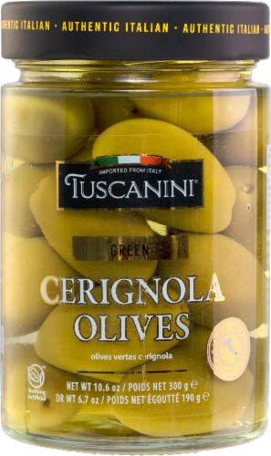 Tuscanini® Green Cerignola Olives Perspective: front