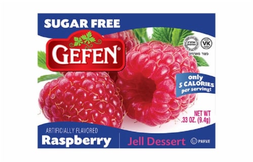 Gefen Sugar Free Raspberry Jell Dessert Perspective: front