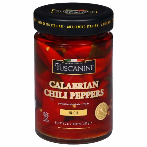 Tuscanini® Hot Calabrian Chili Peppers in Oil Perspective: front