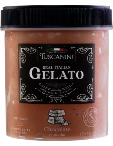 Tuscanini Real Italian Chocolate Gelato Pint Perspective: front