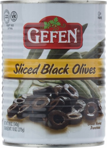 Gefen Sliced Black Olives Perspective: front