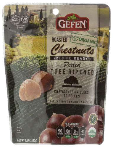 Gefen Whole Roasted & Peeled Chestnuts Perspective: front