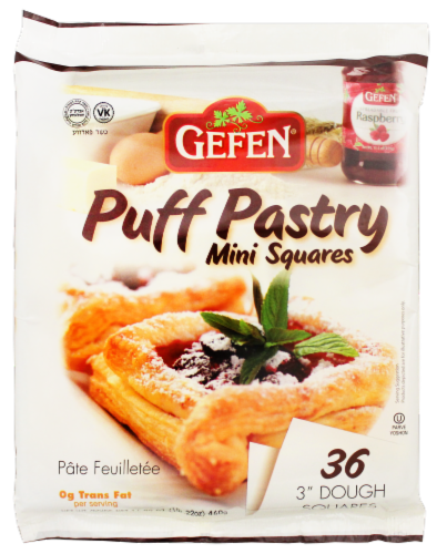 Gefen Puff Pastry Mini Squares Perspective: front