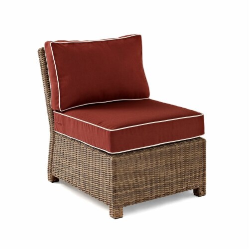 Bradenton Outdoor Wicker Sectional Center Chair with Sangria