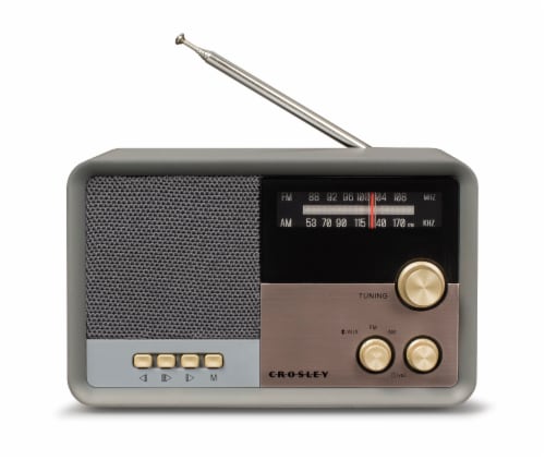 Crosley Portable Tribute Radio - Charcoal Perspective: front