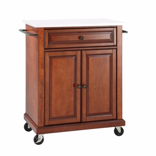 Cherry wood microwave shop cart