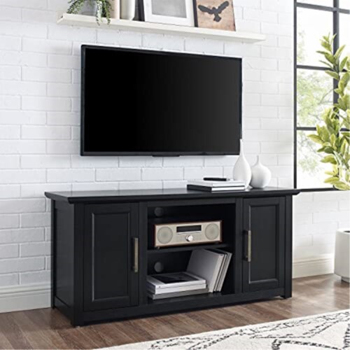 Crosley Camden 48 Rustic Low Profile TV Stand in Black 1 Pay
