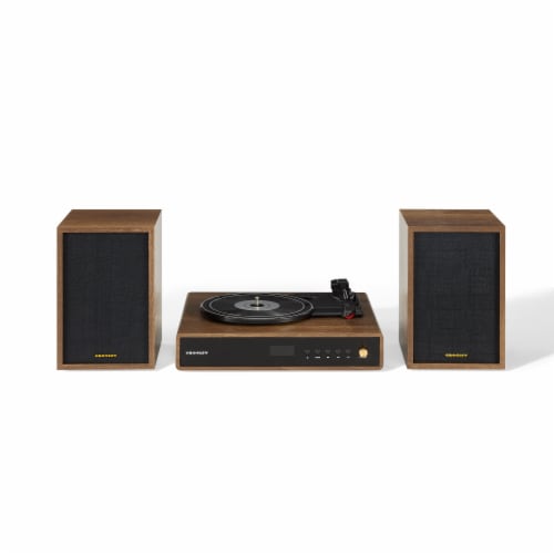 Crosley Alto 3-Speed Turntable Shelf System Perspective: front