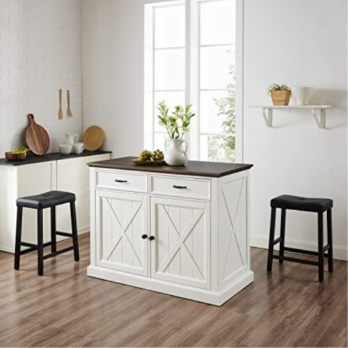 Clifton Kitchen Island W Uph Saddle Stools Kitchen Island 2