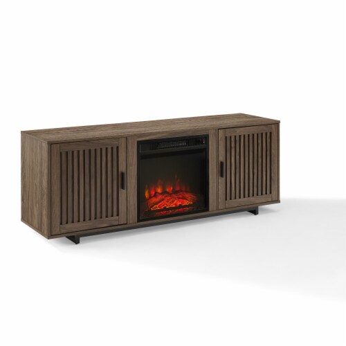 Low profile tv stand with deals fireplace