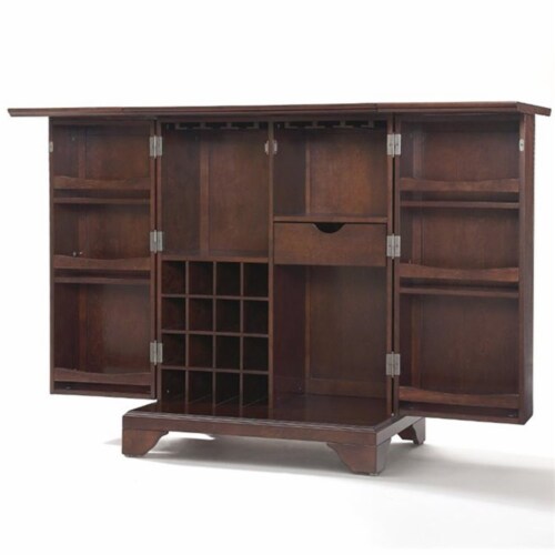 LaFayette Expandable Bar Cabinet in Vintage Mahogany Crosley 1 Foods Co