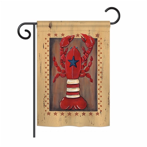 Breeze Decor BD-SM-G-107055-IP-BO-DS02-US Patriotic Lobster Coastal - Everyday Sea Animals Im Perspective: front