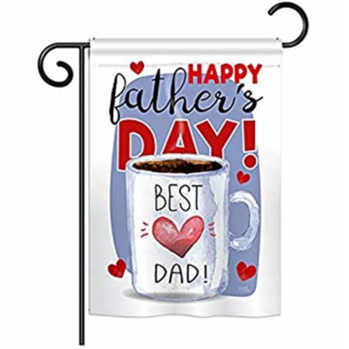 Breeze Decor BD-FD-G-115135-IP-BO-D-US18-BD 13 x 18.5 in. Happy Best Dad Day Summer Fathers I Perspective: front