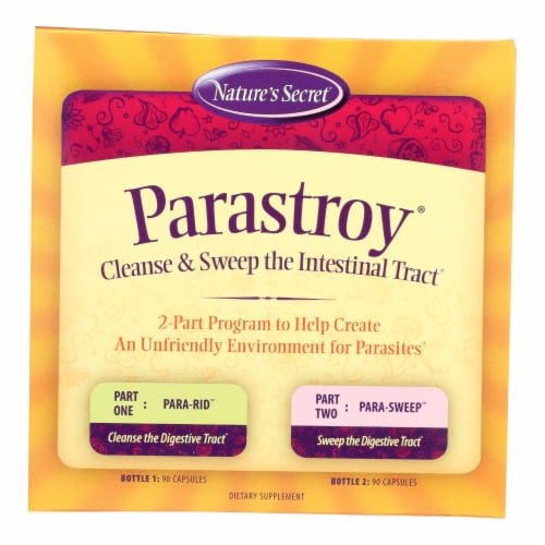 Nature's Secret Parastroy Cleanse & Sweep the Intestinal Tract Dietary Supplement Perspective: front