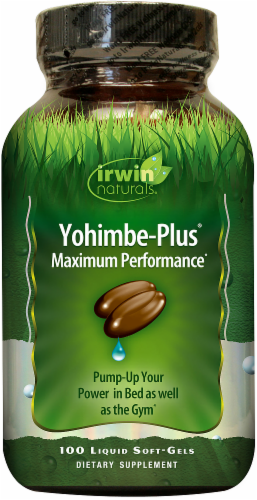 Irwin Naturals Advanced Yohimbe-Plus Dietary Supplement Liquid Soft Gels Perspective: front