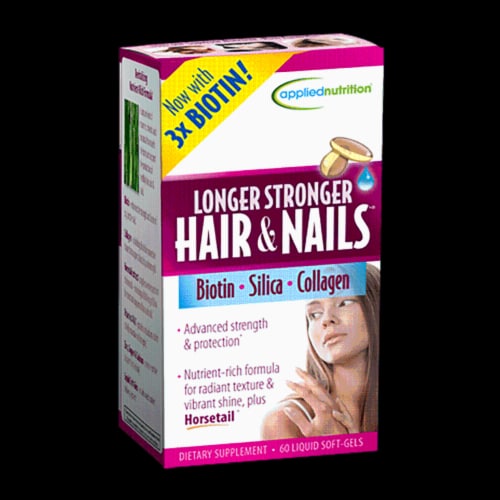 Applied Nutrition® Longer Stronger Hair & Nails Liquid Soft-Gels, 60 ct ...