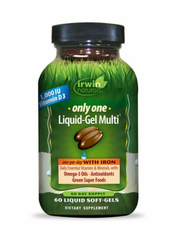 Irwin Naturals Only One Liquid-Gel Multi Perspective: front