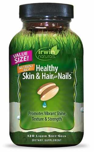 Irwin Naturals  Healthy Skin & Hair Plus Nails® Perspective: front