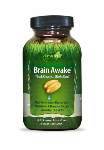 Irwin Naturals Brain Awake Liquid Soft Gels Perspective: front