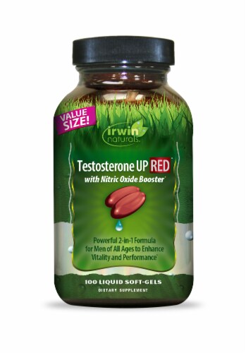 Irwin Naturals Testosterone Up Liquid Soft-Gels Perspective: front