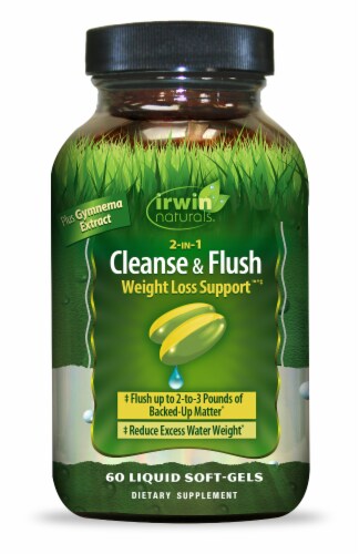 Irwin Naturals 2-IN-1 Cleanse & Flush Weight Loss Support Liquid Soft-Gels Perspective: front