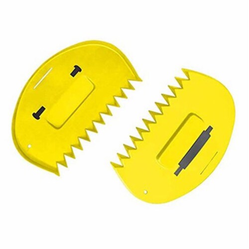 Zenport Industries GA815-24PK Leaf Scoops for Piles of Leaves, Bright Yellow - Pack of 24 Perspective: front